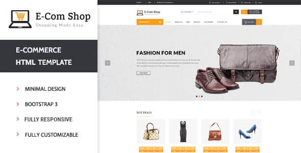 Ecom - Responsive eCommerce HTML Template - Bootstrap Layout