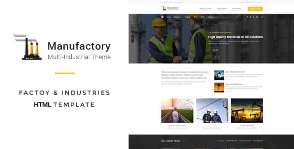 Manufactory: Multi-Industrial HTML Template - Responsive HTML5 Site