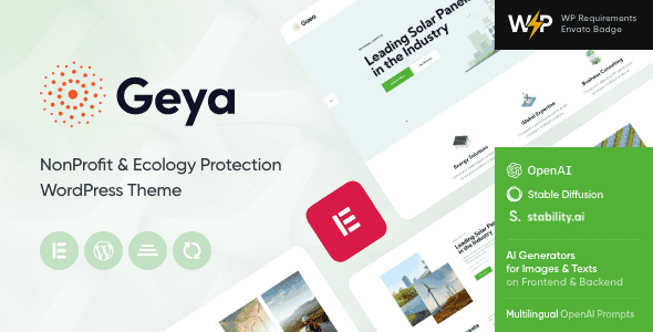 Geya - Renewable Energy & Ecology WordPress Theme | Elementor