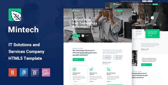 Mintech - IT Solutions & Services HTML5 Template - Fast Loading