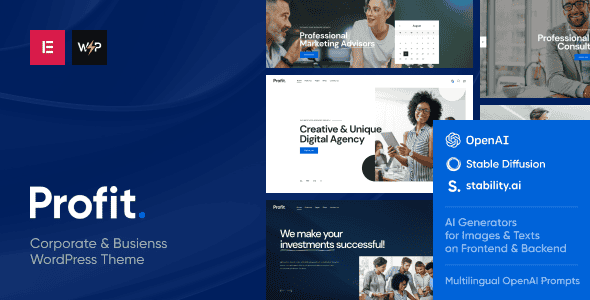 Profit - Business WordPress Theme | Elementor Agency Theme
