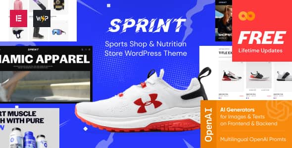 Sprint - Sports Shop & Nutrition Store WordPress Theme - Elementor