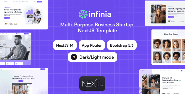 Infinia - Multipurpose business startup NextJS template | React 19