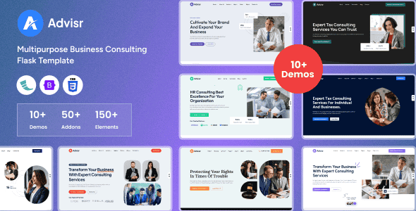 Advisr - Flask Multipurpose Business Consulting Template | Bootstrap 5