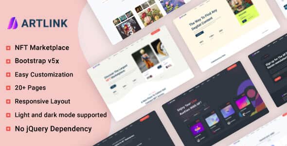 Artlink - NFT Marketplace Template | Bootstrap 5 HTML