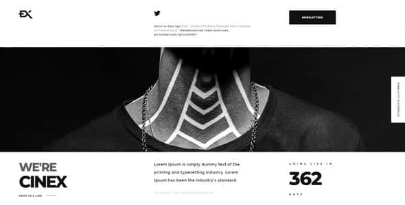 Cinex - Creative Coming Soon Template - Responsive HTML5
