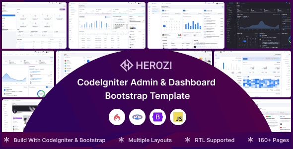 Herozi - Codeigniter Admin Dashboard Template | Bootstrap 5 UI Kit