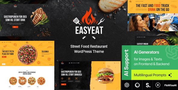 EasyEat - Fast Food Delivery & Courier Theme | Elementor