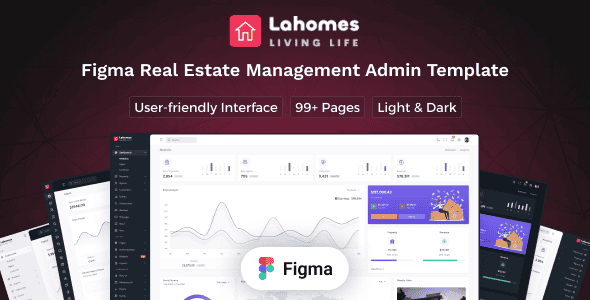 Lahomes - Real Estate Management Figma Admin Template | UI Kit