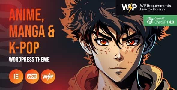 Otaku - Anime, Manga & K-Pop WordPress Theme - AI & Elementor