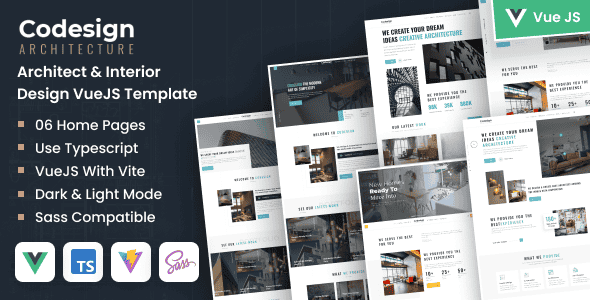 CoDesign - Architect & Interior Design VueJS Template - Modern UI