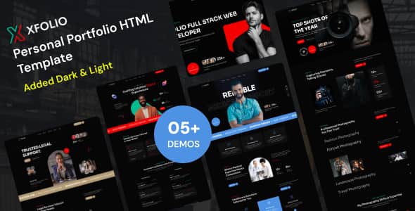 Xfolio – Personal Portfolio & CV Resume HTML Template - Bootstrap 5