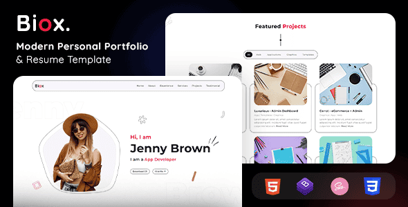 Biox - Personal Portfolio HTML Template | Responsive Bootstrap