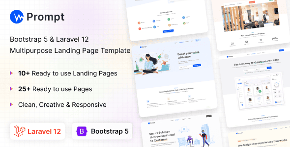Prompt - Modern & Multipurpose Laravel 12 Template | Bootstrap 5