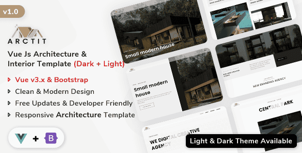 Arctit - Vue Js Architecture & Interior Template | Vue 3 Theme