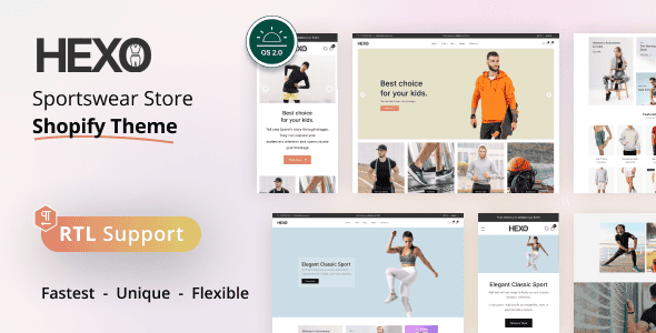 Hexo - Sportswear Shopify Theme 2.0 - Fast Responsive Layout