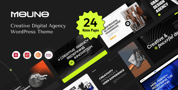 Mouno - Creative Digital Agency WordPress Theme - Elementor