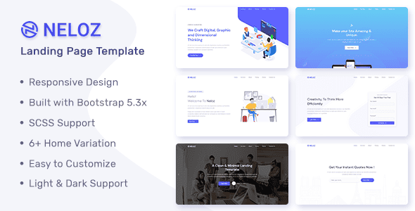 Neloz - Landing Page Template | Responsive Bootstrap 5 HTML
