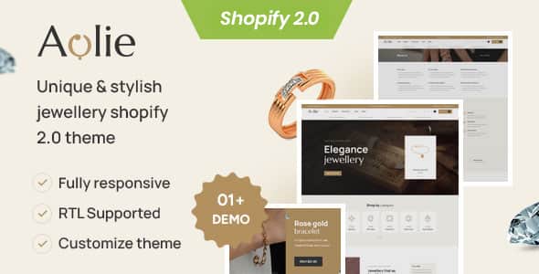 Aolie - Unique & Style Jewellery Shopify 2.0 Theme | Fast Store
