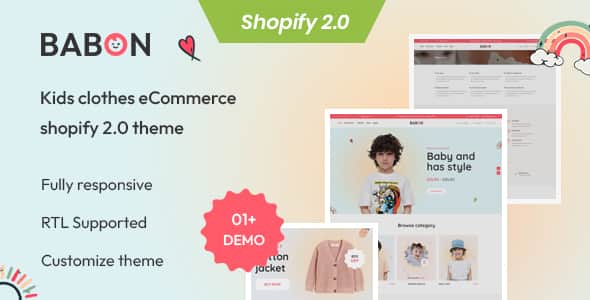 Babon - The Kids Fashion Responsive Shopify Theme | RTL Ready