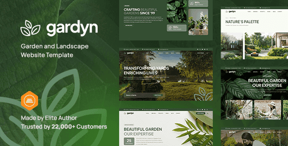 Garden, Landscape and Plant Shop Website Template - Gardyn | HTML5