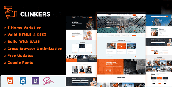 Clinkers - Industrial Industry & Factory HTML Template | Clean Code