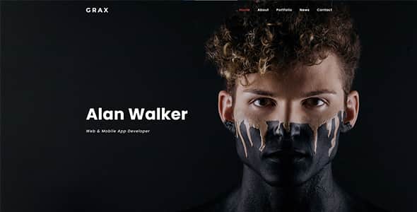 Grax - Personal Portfolio Template | Responsive HTML5