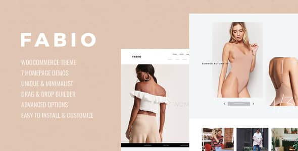 Fabio - Shopping WordPress Theme - Minimalist WooCommerce