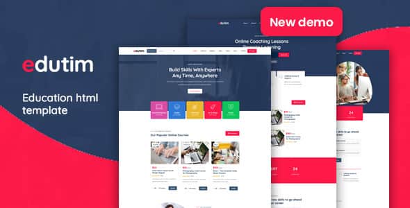 Edutim - Education LMS Html Template - Responsive UI