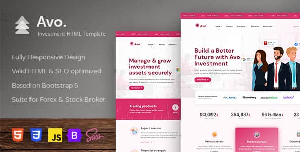 Avo - Finance and Investment HTML Template - Bootstrap 5