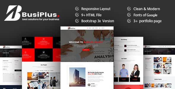 Busiplus - Corporate Business HTML5 Template - Clean Code