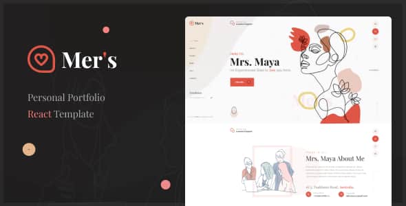 Mer's - Personal Portfolio React Nextjs Template | Fast & Clean