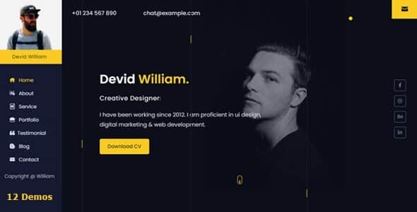 Wokoya | Personal Portfolio vCard HTML Template - Bootstrap 5