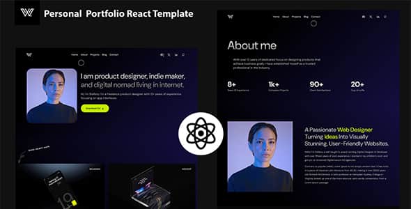 Wize - Personal Portfolio React Template | Fast Developer UI