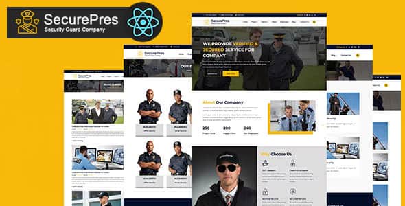 Securepress - Security Company React Template | Responsive UI