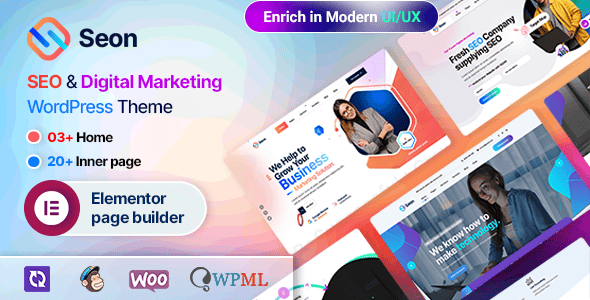 Seon - SEO & Digital Marketing WordPress Theme | Elementor