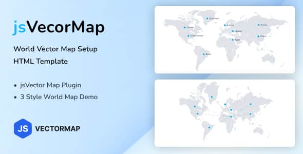 jsVectorMap World Vector Map Setup - FlexMap | HTML5 Vector Map