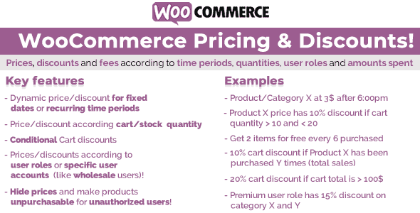 WooCommerce Pricing & Discounts! - Dynamic Price Rules Plugin