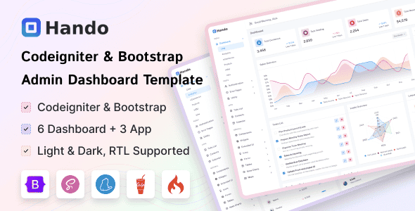 Hando - CodeIgniter Admin Dashboard Template | Bootstrap 5 UI