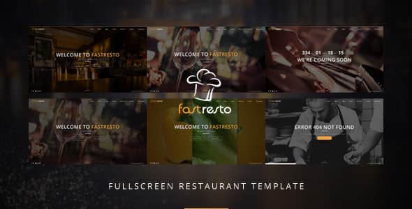 Fastresto Fullscreen Restaurant Template - Bootstrap HTML5