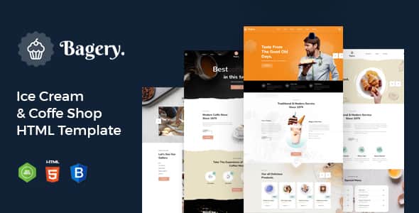 Bagery - Ice Cream Shop HTML5 Template - Bootstrap 4