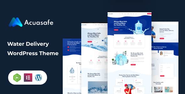 Acuasafe - Drinking Water Delivery WordPress Theme | Elementor Ready