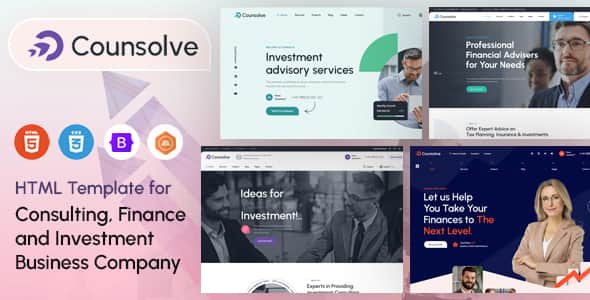Counsolve - Consulting & Investments HTML Template | Bootstrap 5