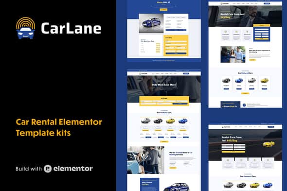 CarLane - Car Rental Elementor Template Kit - Booking Layouts