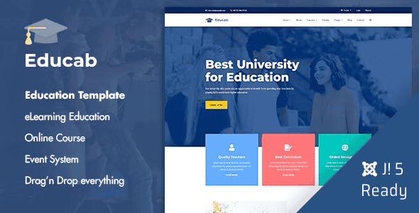 Educab - University Education Joomla Template | Joomla 4 & 5 Ready