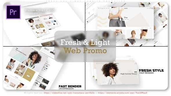 Fresh and Light Website Promotion - Premiere Pro & AE Template