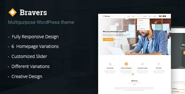Bravers - Responsive Multiple Purpose WordPress Theme - Elementor