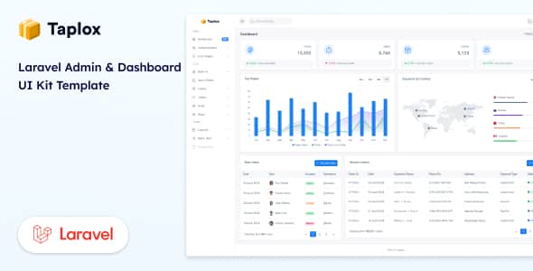 Taplox - Laravel Admin Dashboard and UI Kit Template - Bootstrap 5