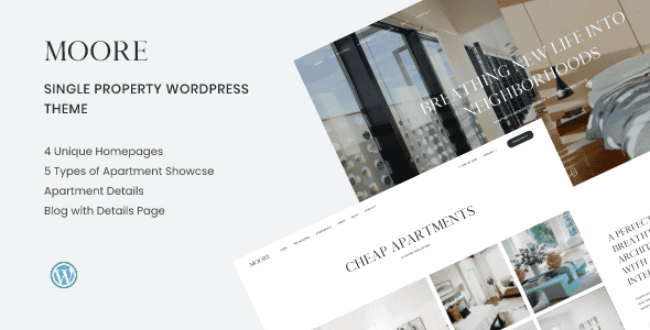 Moore - Single Property WordPress Theme | Elementor Ready
