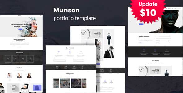 Munson - Minimal Portfolio Template - Clean Bootstrap HTML